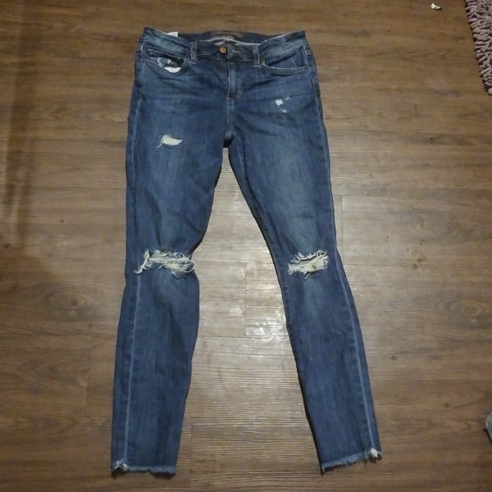 Joe's high rise ripped skinny jeans